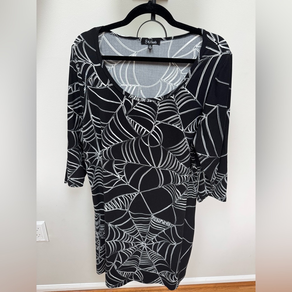 Halloween Spiderweb Swing Dress